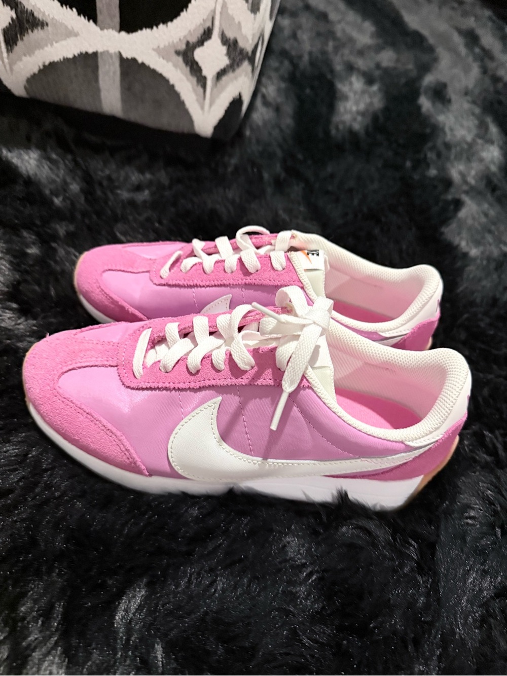 Nike Women’s Pink and White Retro Runner Sneakers